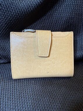 Tan Leather Bi-Fold Wallet with lots of compartment